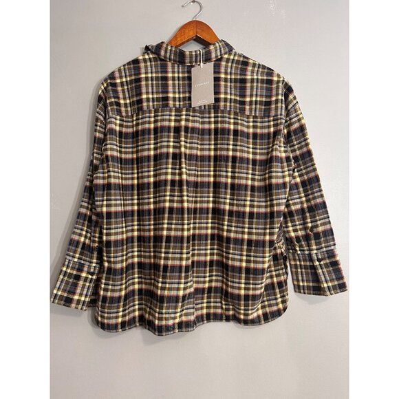 Everlane The Boxy Flannel Beech Plaid Size Small NWT $98 MSRP - Picture 13 of 14